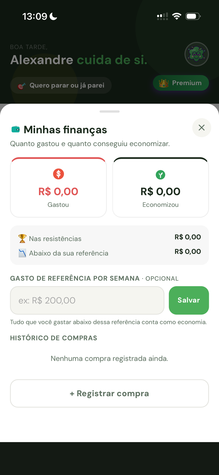 Painel Minhas finanças