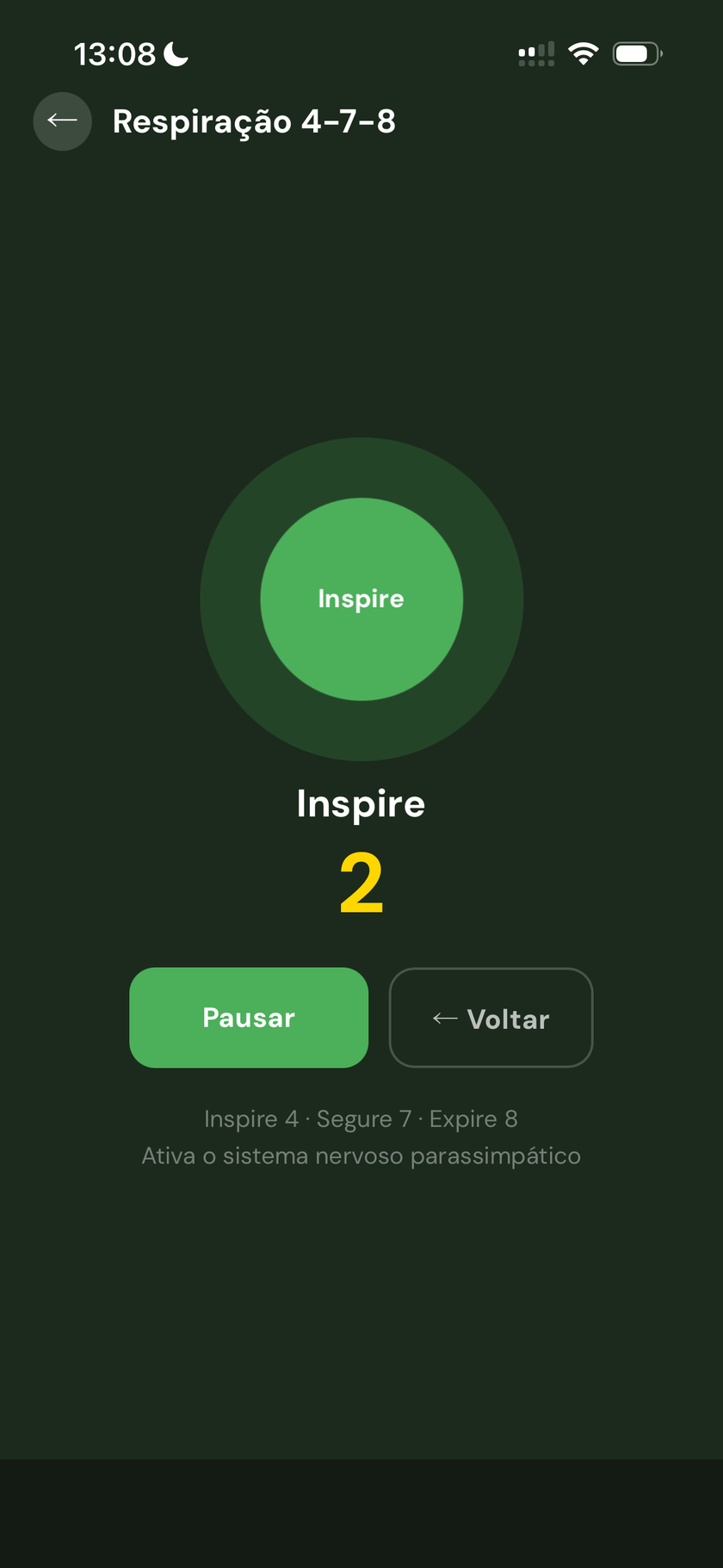 Respiração guiada